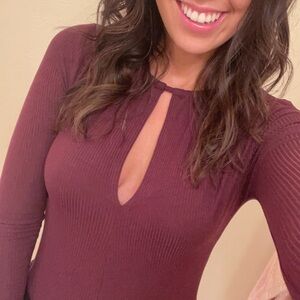 Top Shop Maroon Body Suit